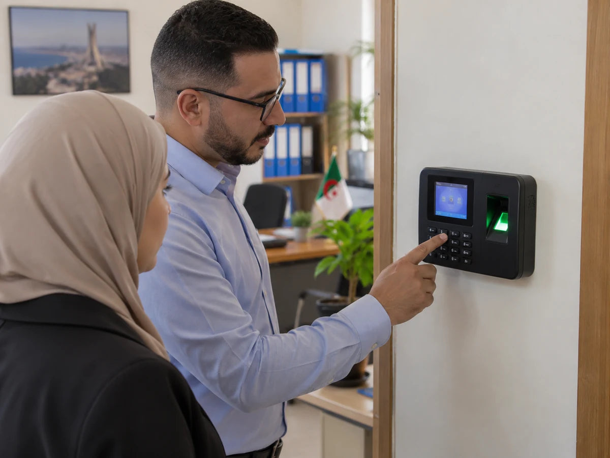 إضافة موظف وتسجيل بصمته من واجهة الجهاز